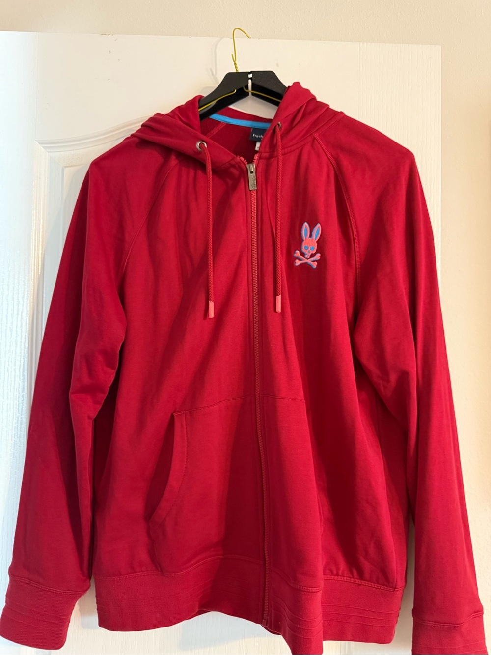 Psycho Bunny Red Zip-Up Hoodie